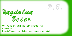 magdolna beier business card